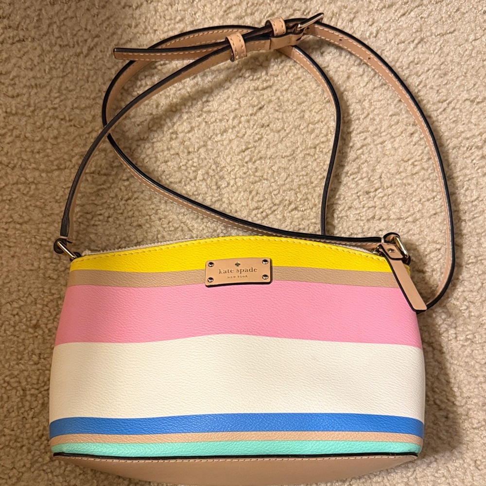 NWOT Kate Spade Colorful Striped Crossbody Bag